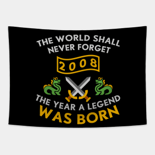 2008 The Year A Legend Was Born Dragons and Swords Design (Light) Tapestry