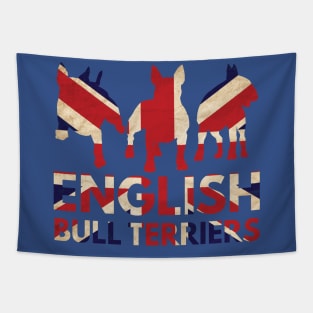 English Bull Terriers Union Jack Tapestry