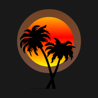 SUNSET WITH PALM TREES T-Shirt