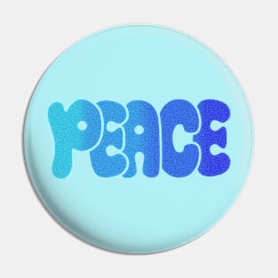 Peace blue glitter Pin