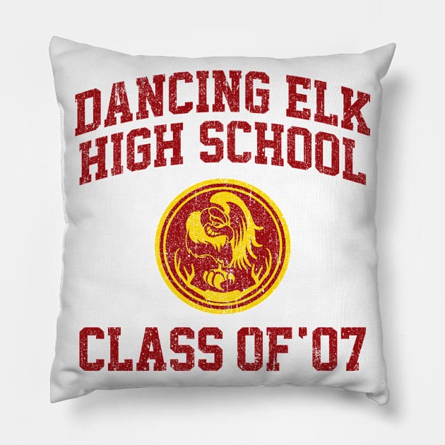 Dancing Elk Class of 07 (Variant) Pillow by huckblade