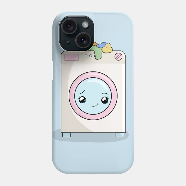 Kawaii Washing Machine Phone Case by valentinahramov