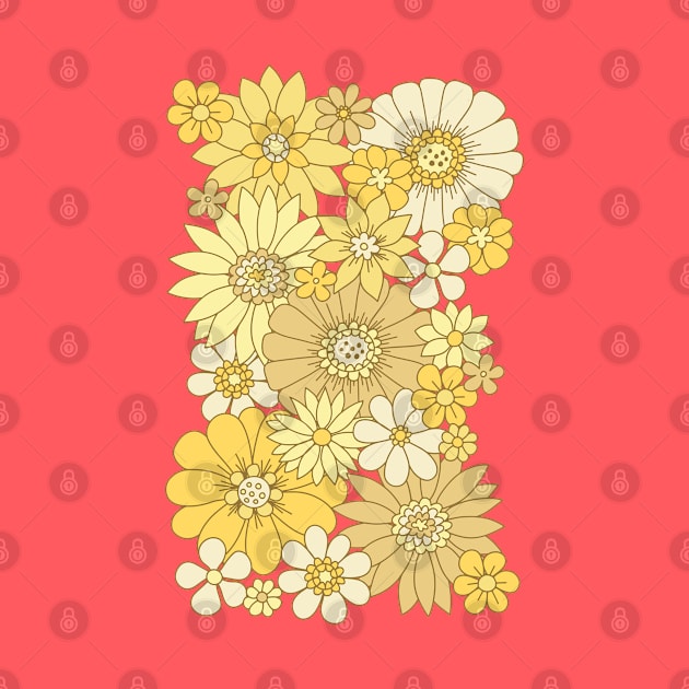 Mellow Yellow Retro Daisy by latheandquill