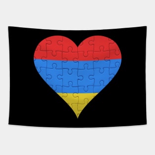 Armenian Jigsaw Puzzle Heart Design - Gift for Armenian With Armenia Roots Tapestry