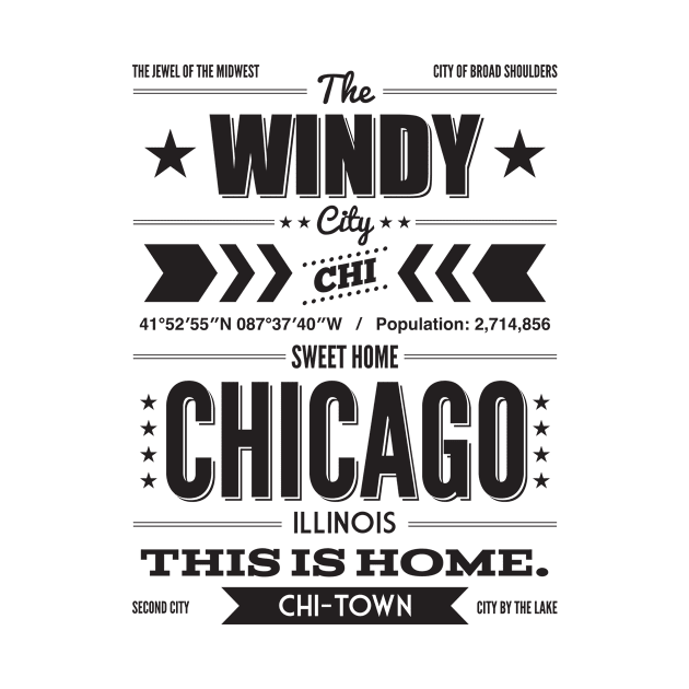 Chicago Typography Shirt by BentonParkPrints