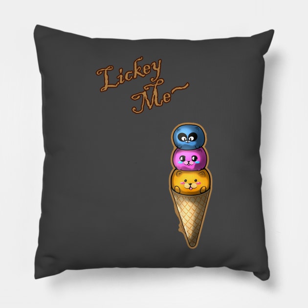 LickeyMe IceCreamWaffle Pillow by LinYue