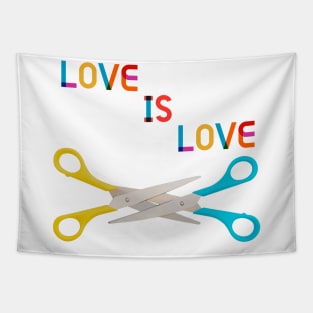 SCISSORS PRIDE, LOVE IS LOVE (Model 1) Tapestry