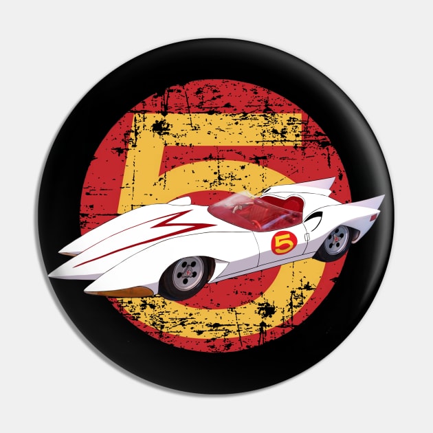 Mach 5 - Distressed Pin by DistractedGeek