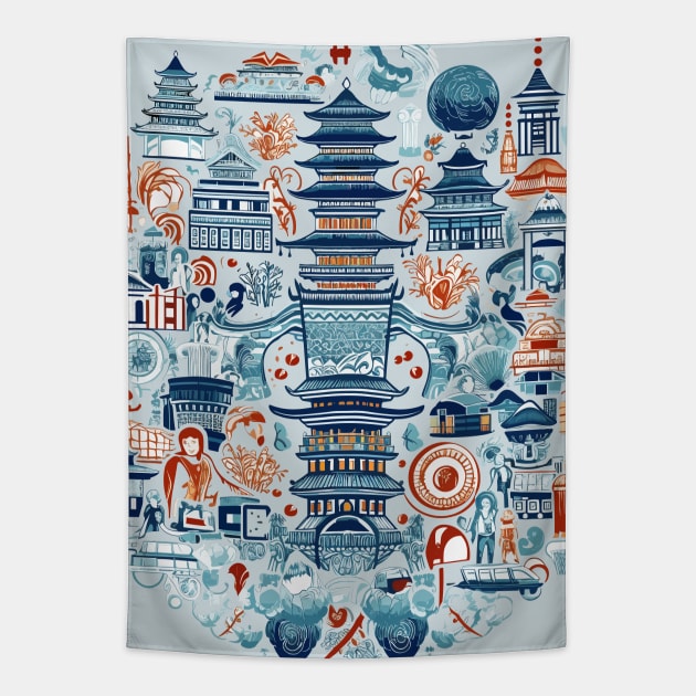 Pagoda Tapestry by siriusreno
