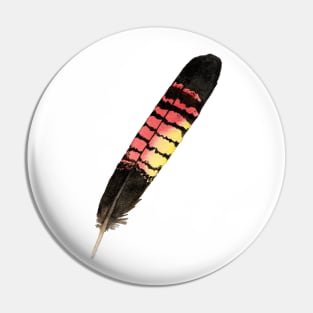 Watercolor Red-tailed cockatoo feathers painting Pin