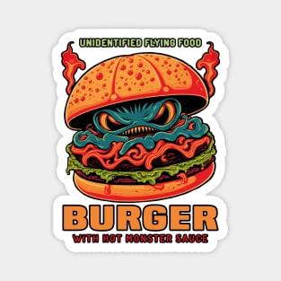 Burger With Hot Monster Sauce Magnet