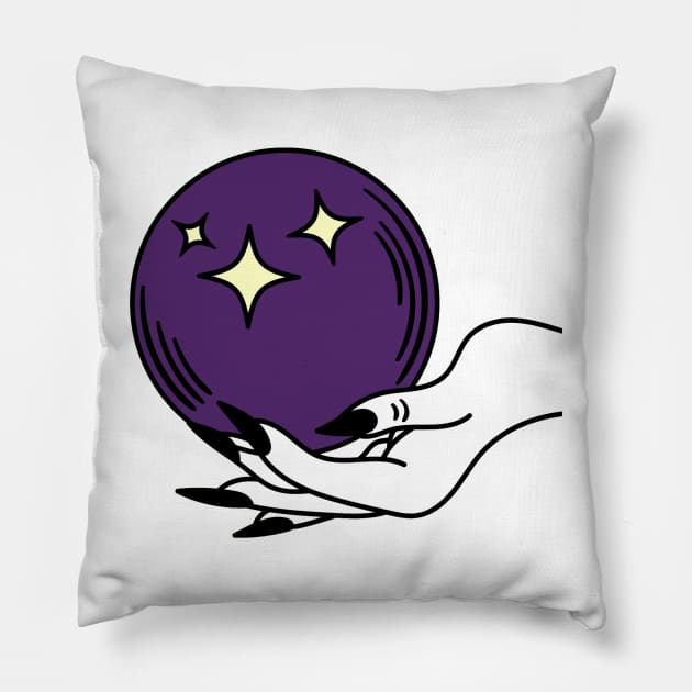 Look Into My Crystal Ball Pillow by BuddiccaDesigns