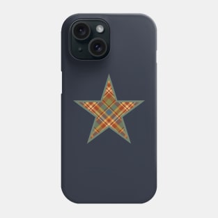 Muted plaid star design Phone Case