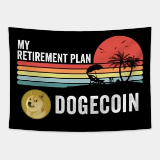 Vintage Dogecoin My Retirement Plan Crypto Token Cryptocurrency Wallet Birthday Gift For Men Women Tapestry