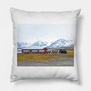 Ny-Alesund locomotive, Svalbard, Norway Pillow