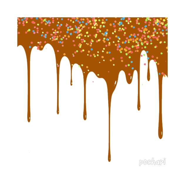 Chocolate Drip Sprinkles Cake by Pochari