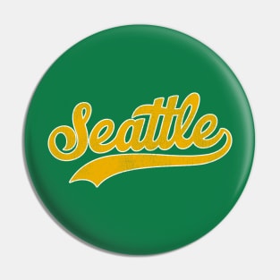 Seattle Sports Jersey Style Font Pin