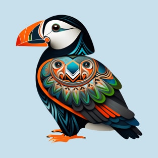 Alaska's Iconic Puffins as Beautiful Art: Add a Touch of Coastal Charm to Your Decor T-Shirt