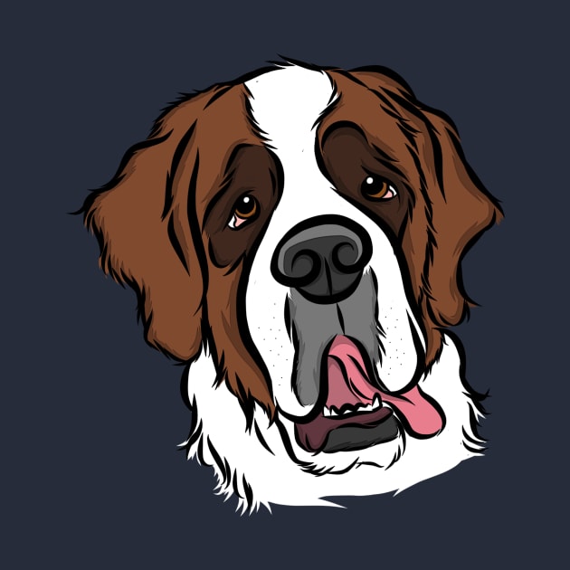 St. Bernard Dog Illustration by rmcbuckeye