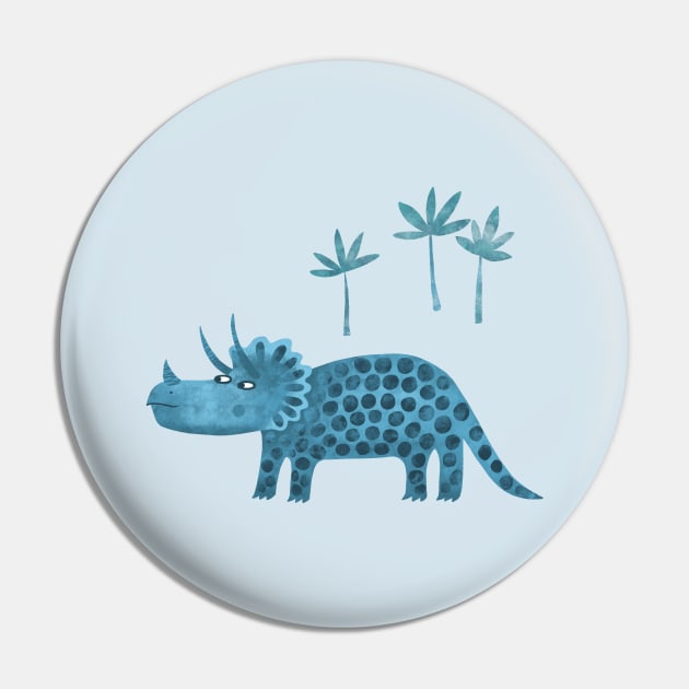 Triceratops Dinosaur Pin by NicSquirrell