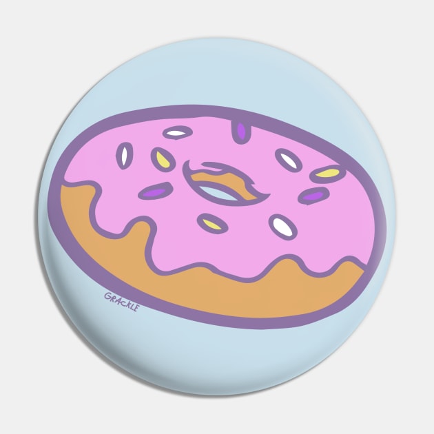 Purple Pastel Doughnut Pin by Jan Grackle
