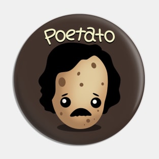 Poetato Funny Retro Vintage Edgar Allan Poe Cute Kawaii Potato Funny Pun Pin