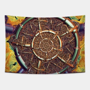 Golden metal abstract Tapestry