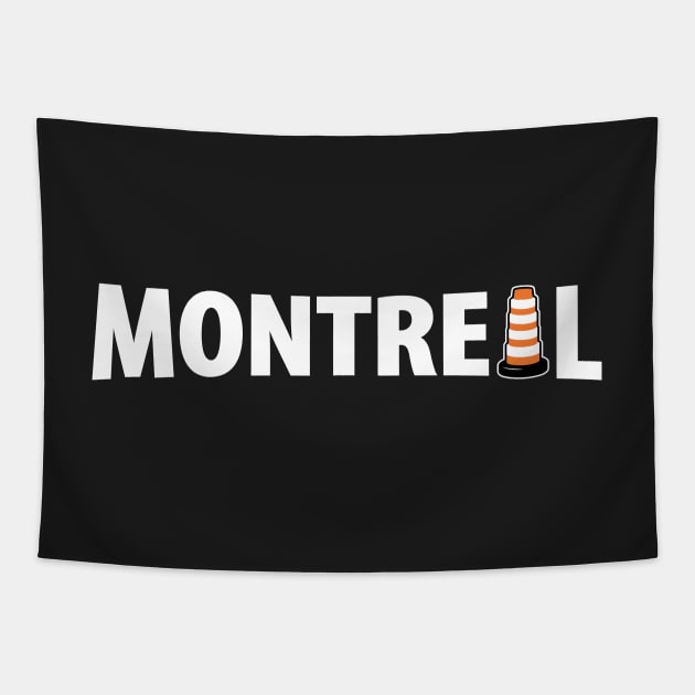 Montreal Traffic Cone Tapestry by Wasabi Snake