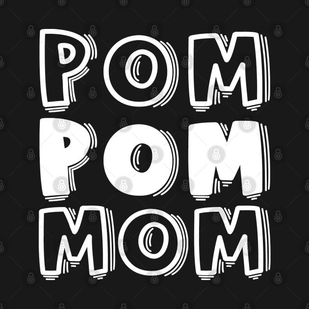 Pom Pom Mom Cheerleader Cheer Mom Cute Funny by GlimmerDesigns