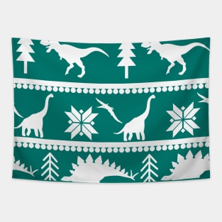 Dinosaur Fair Isle Pattern (Green) Tapestry