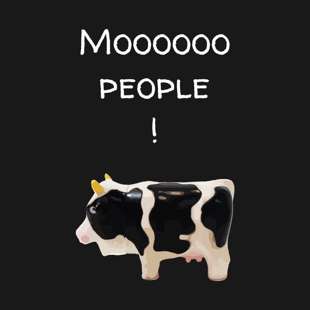 Moooooooooo People! | Funny Cow Social Distancing Quote by Houndhand-Y