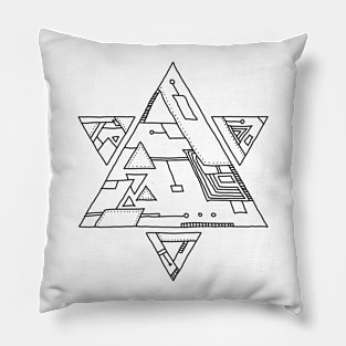 Robotic Triangles Pillow