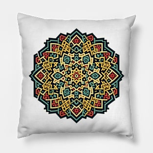 Spectrum Star - Dynamic Mandala Decor Pillow