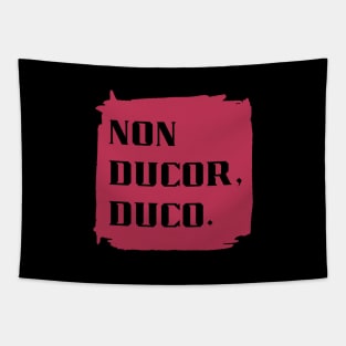 Non Ducor, Duco - Latin Phrase in Viva Magenta Tapestry