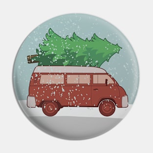 All Ready for a Christmas Trip Snowglobe Pin