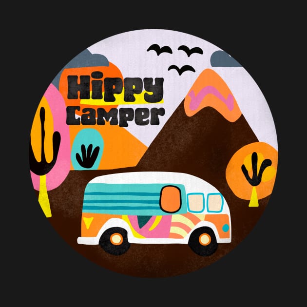 Hippy Camper by Suzy Shackleton felt artist & illustrator