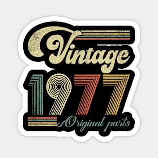 Retro Vintage 1977 47th Birthday Gift Men Women 47 Years Old Magnet