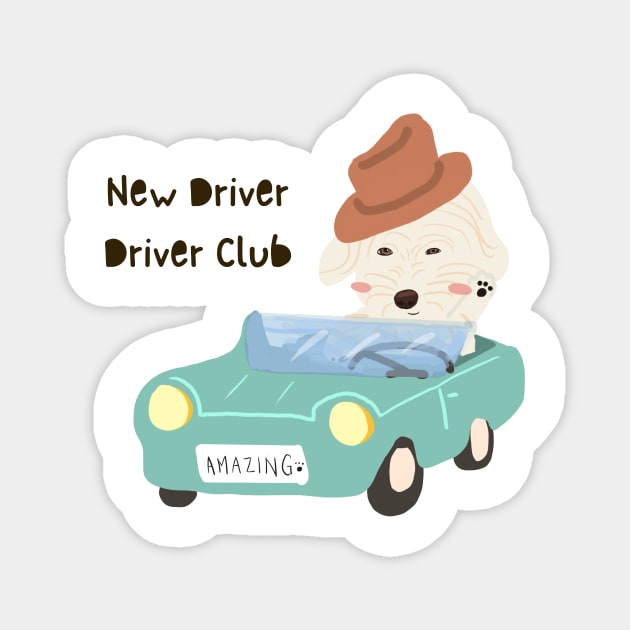 New Driver Driver Club Magnet by PatternbyNOK