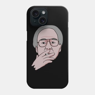 Jean Baudrillard Minimal Portrait - Philosophy Phone Case