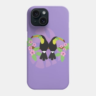 Keel billed toucans couple Phone Case