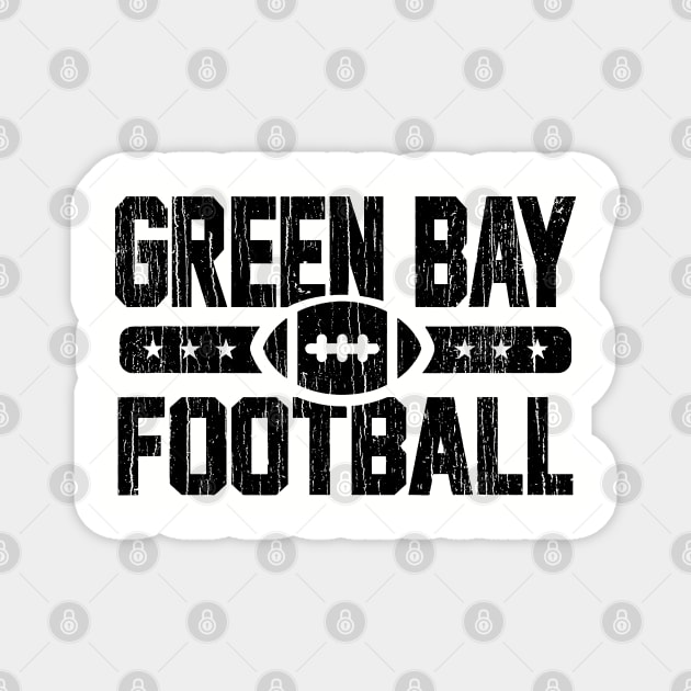 Green Bay Football // Black Magnet by Throbpeg