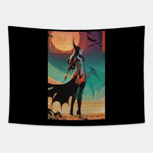 Halloween Spooky Season Evil Vampire Tapestry