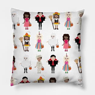 Cute Halloween Kids Trick or Treating Pillow