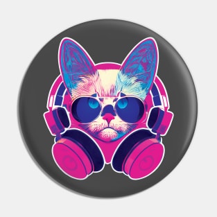 Punk Neon Cat Pin