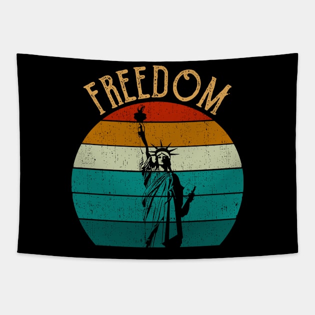 Freedom Statue Of Liberty Vinatge Tapestry by Dianeursusla Clothes