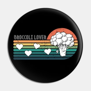 Broccoli Lover Vintage Sunset Pin