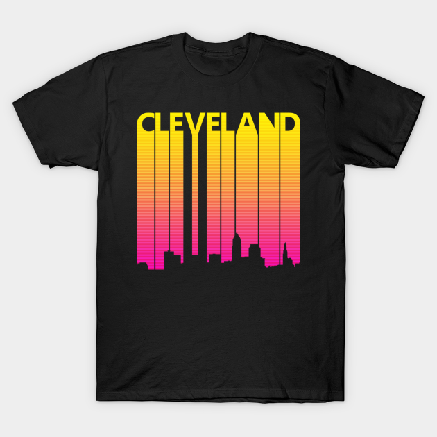 Discover Retro 1980s cleveland Skyline - Funny - T-Shirt