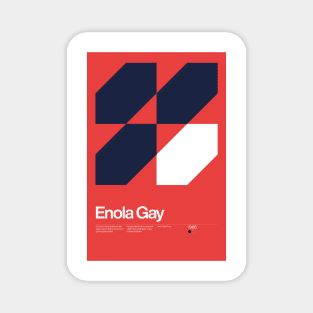 Enola Gay Inspired Lyrics Design Magnet