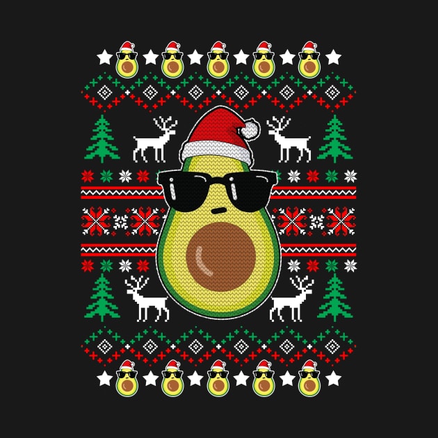 Cute Avocado Ugly Sweater Fruit Vegan Christmas Gift by Dunnhlpp