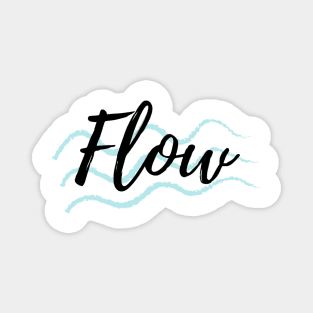 Flow with light blue wave design Magnet